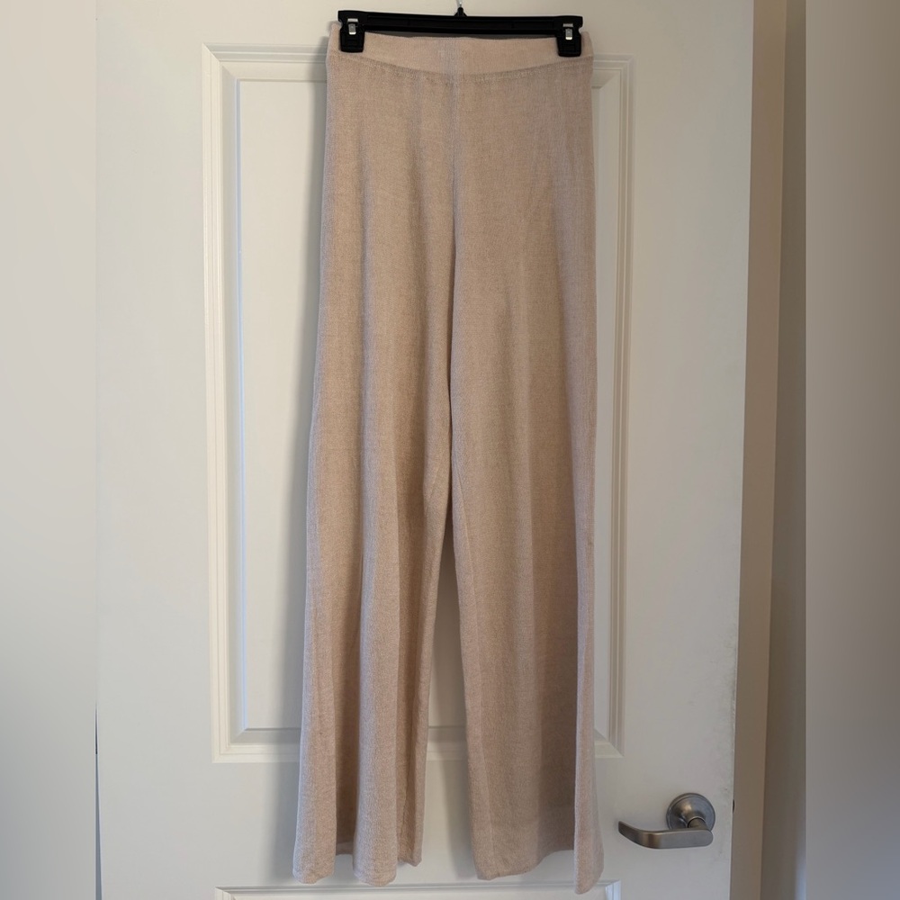 FRAY I.D Women's Wide-Leg Knit Pants in Beige